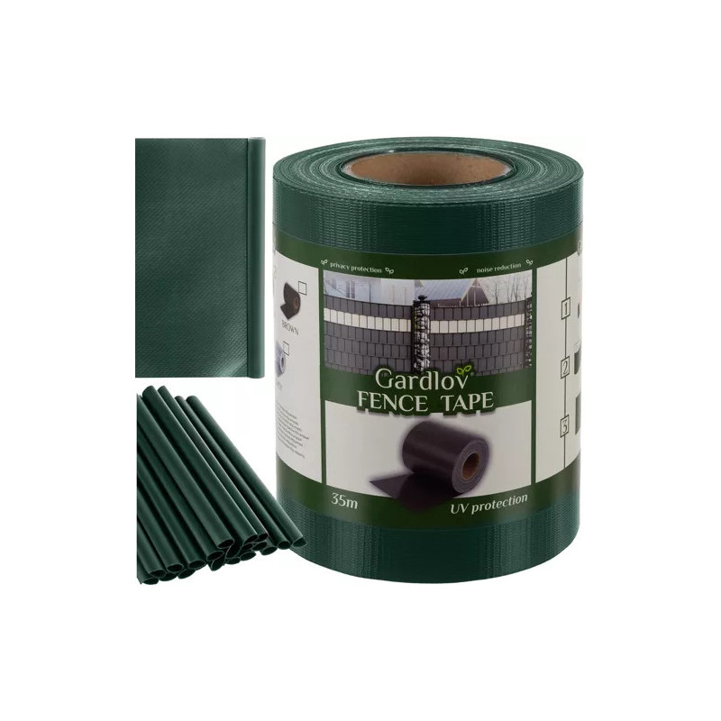 Stängselband 19cmx35m 450g/m2 grön 23699