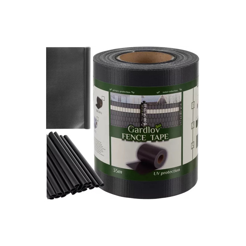 Stängselband 19cmx35m 450g/m2 antracit 23696