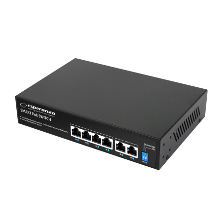 ENS105 Esperanza switch med 6 portar PoE 10/100 60W spinner | HandlaSmidigt.se