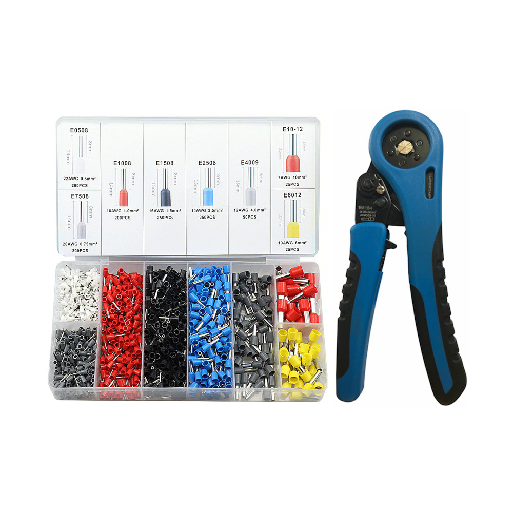 Set med isolerad kabeländ + pressverktyg E6223