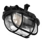 SOTOA, belysningsarmatur, E27, max 15W, IP54, glas skärm, plastskydd, svart
