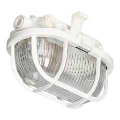 SOTOA, belysningsarmatur, E27, max 15W, IP54, glaskupa, plastskydd, vit | HandlaSmidigt.se