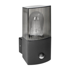 PEONIA trädgårdsarmatur med rörelsesensor, E27, max 15W, IP54, svart | HandlaSmidigt.se