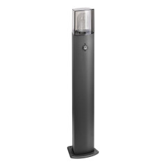 PEONIA trädgårdsbelysning stolpe med rörelsesensor, E27, max. 15W, IP54, 75 cm, svart | HandlaSmidigt.se
