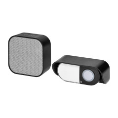 ATEL DC, trådlös batteridriven ringklocka, inlärningssystem, 38 ljud, 150m, svart | HandlaSmidigt.se