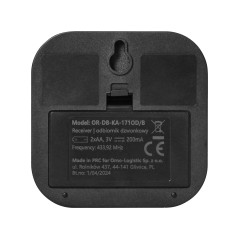 ATEL DC, trådlös batteridriven ringklocka, inlärningssystem, 38 ljud, 150m, svart | HandlaSmidigt.se