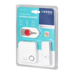 JAG FORTSÄTTER AC SOS, trådlös nätverksringklocka, Wi-Fi, batterilös ingångsknapp, batteridriven SOS-knapp, inlärningssystem…