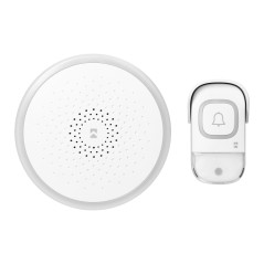 ENTIKO DC, trådlös batteridriven ringklocka, inlärningssystem, 60 ljud, 300m, vit | HandlaSmidigt.se