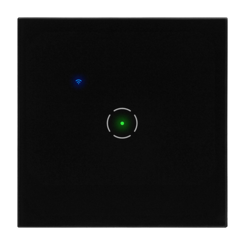 Inbyggnadsswitch enkel Wi-Fi Tuya Smart Home, svart