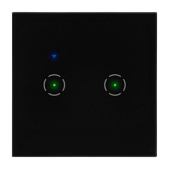 Infälld dubbel WiFi-strömbrytare Tuya Smart Home, svart | HandlaSmidigt.se