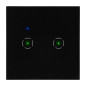 Infälld dubbel WiFi-strömbrytare Tuya Smart Home, svart