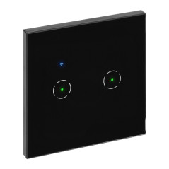 Infälld dubbel WiFi-strömbrytare Tuya Smart Home, svart | HandlaSmidigt.se