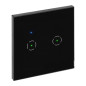Infälld dubbel WiFi-strömbrytare Tuya Smart Home, svart