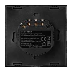 Infälld dubbel WiFi-strömbrytare Tuya Smart Home, svart | HandlaSmidigt.se