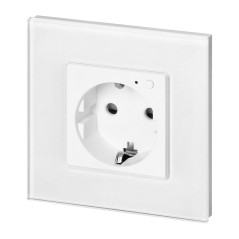 Utomhus enkel Tuya Smart Wi-Fi-uttag, Schuko, vit | HandlaSmidigt.se