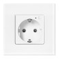Utomhus enkel Tuya Smart Wi-Fi-uttag, Schuko, vit