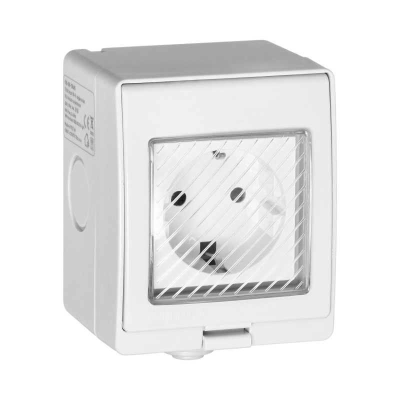 Ytmonterat uttag IP55 Tuya Smart Wi-Fi, Schuko