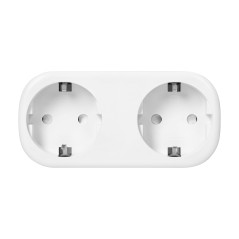 Trådlös dubbel Tuya Smart Wi-Fi-uttag, Schuko, vit | HandlaSmidigt.se