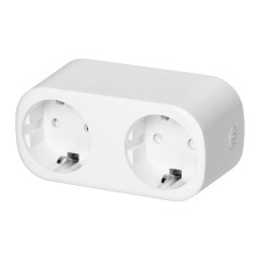 Trådlös dubbel Tuya Smart Wi-Fi-uttag, Schuko, vit | HandlaSmidigt.se