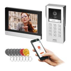 GAYD, enkelvilla videodörrtelefon, 2-trådig, 8', Wi-Fi, pekskärm, 2MP Full HD, RFID, krypterare