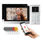 GAYD MULTI2, tvåfamiljsvideoporttelefonset, 2-trådig, 8', Wi-Fi, pekskärm, 2MP Full HD, RFID, krypterare
