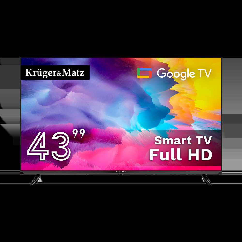 Telewizor Kruger&Matz 43' FHD Google TV 5.0  DVB-T2/T/C  H.265 HEVC