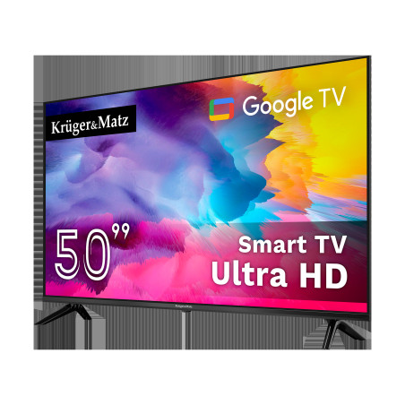 TV Kruger&Matz 50-tums UHD Google TV DVB-T2/T/C H.265 HEVC