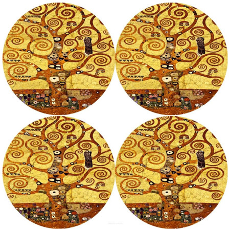 Set med fyra runda bordsunderlägg - ARTDECO | HandlaSmidigt.se