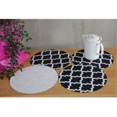 Set med runda bordsunderlägg 4D - MAROCO NIGHT | HandlaSmidigt.se