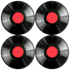 Set med runda bordsunderlägg 4D - VINYL | HandlaSmidigt.se