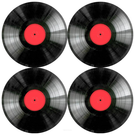 Set med runda bordsunderlägg 4D - VINYL | HandlaSmidigt.se