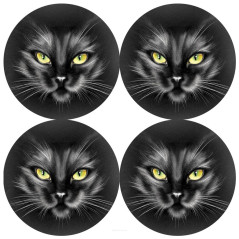 Set med fyra runda underlägg - NERO | HandlaSmidigt.se