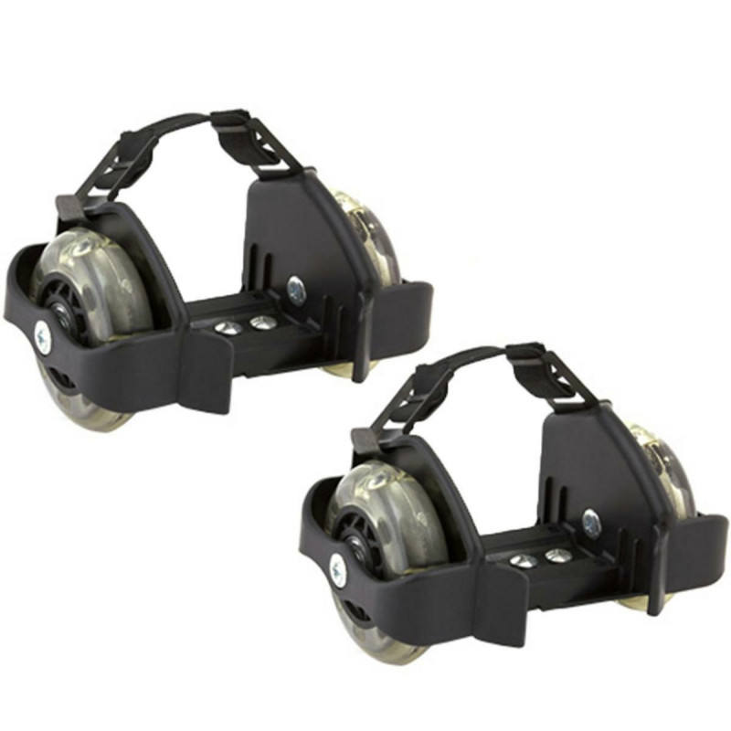 AG234 Rullskridskor med lysande hjul för skor svart