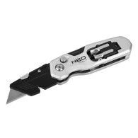 Kniv med vikbart trapezformat blad, 1+3 blad, 2 bitsar.