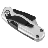 Kniv med vikbart trapezformat blad, 1+3 blad, 2 bitsar.