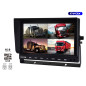 Bilskärmen LCD 9 tum med stöd för 4 kameror och en DVR-inspelningsfunktion 12V 24V.