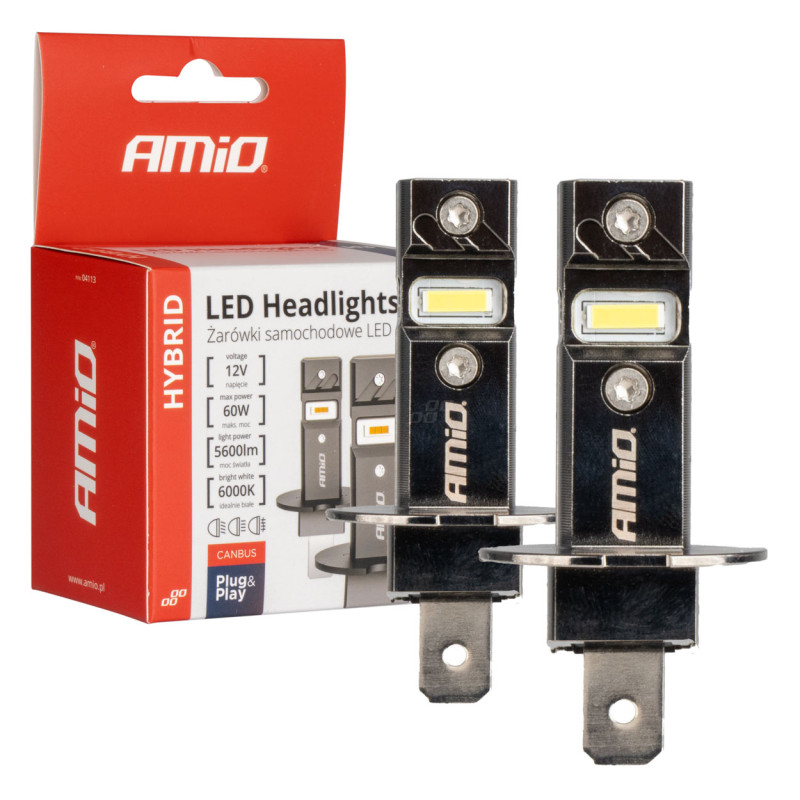 Bil LED-lampor Hybrid-serien H3 6000K Canbus 60W AMIO-04113
