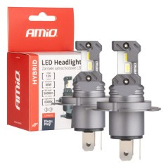 Bil LED-lampor hybridserie H4 H19 6000K Canbus 60W AMIO-04114