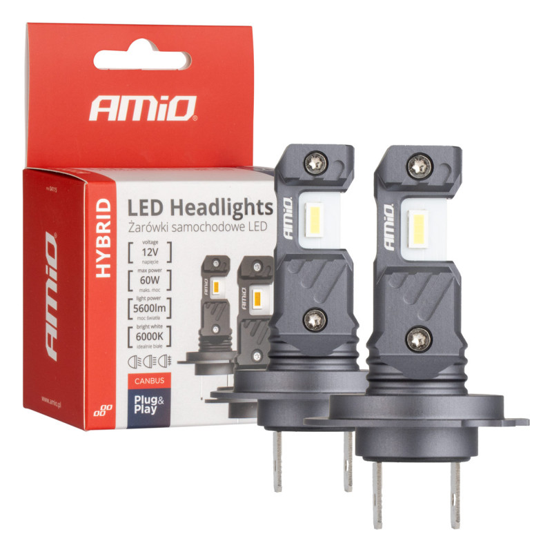 Bilens LED-lampor Hybrid-serien H7 H18 6000K Canbus 60W AMIO-04115