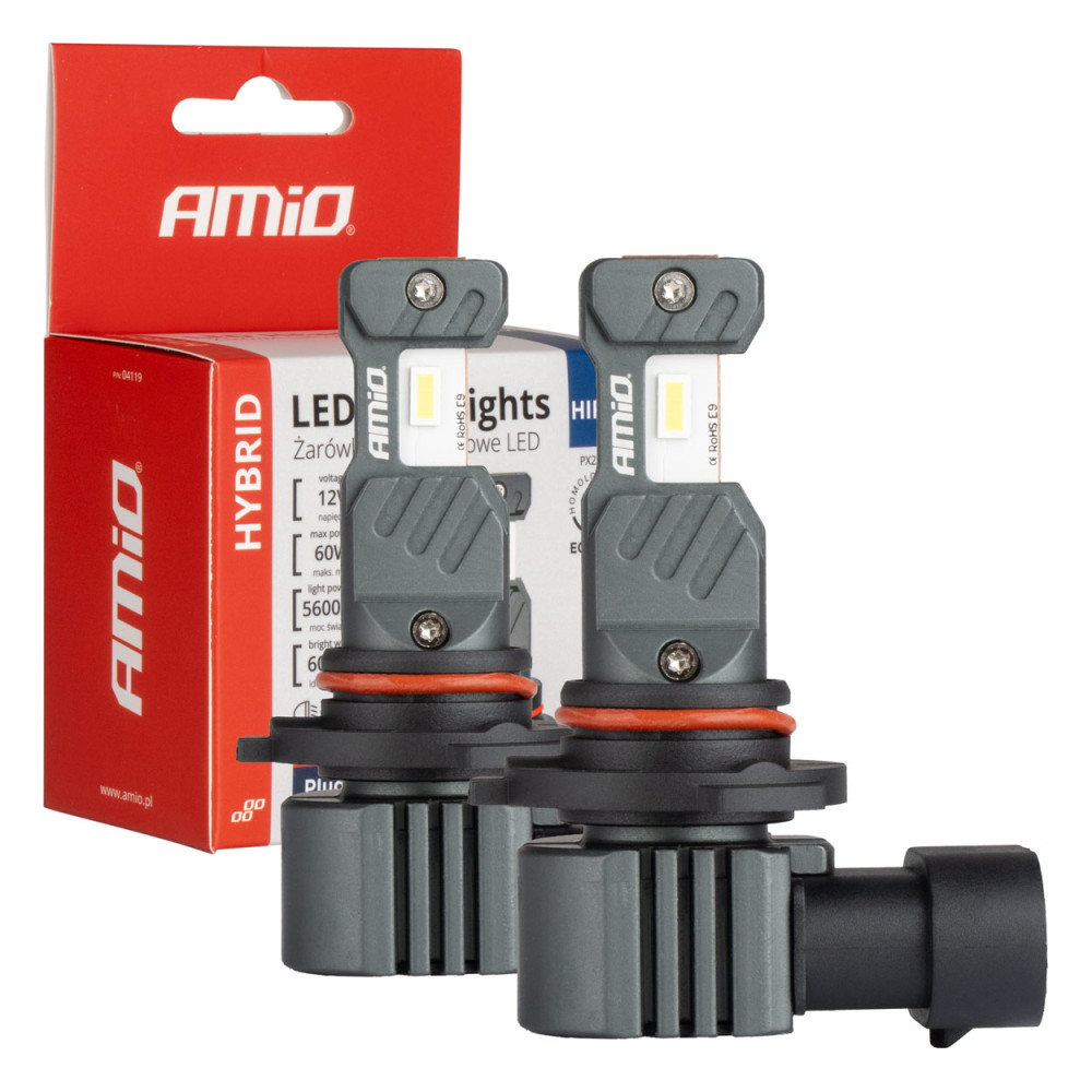 Żarówki samochodowe led seria hybrid hir2 6000k canbus 60w amio-04119