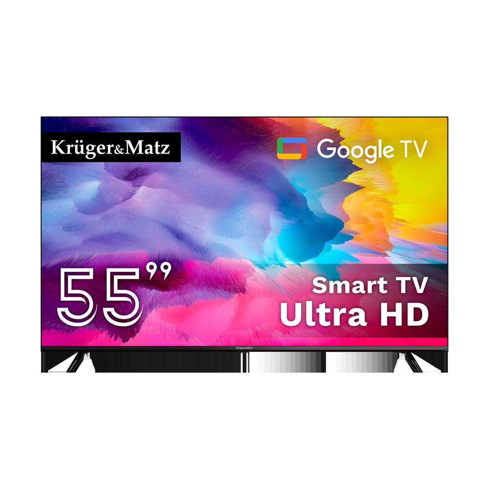 Telewizor Kruger&Matz 55' UHD Google TV  DVB-T2/T/C  H.265  HEVC