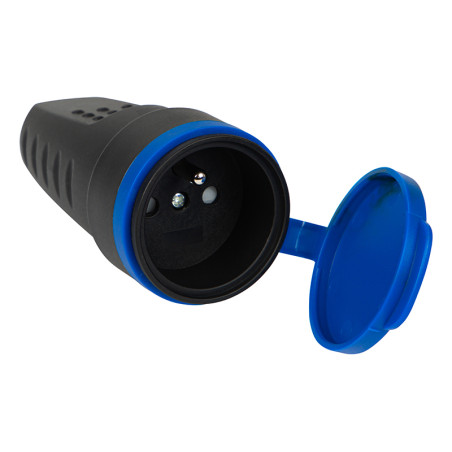 98-110- Enkel jordat svart hermetiskt uttag gn-54