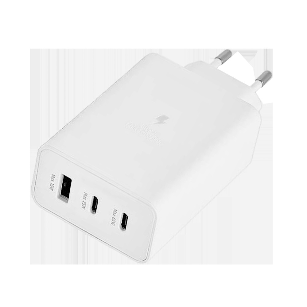 Ładowarka sieciowa z funkcją Power Delivery i Quick Charge 65W biała Ładowarka sieciowa z funkcją Power Delivery i Quick Charge 65W biała