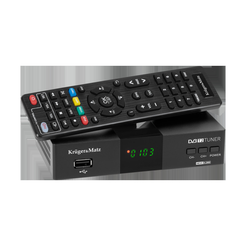 Tuner DVB-T2 H.265 HEVC Kruger&Matz

Tuner DVB-T2 H.265 HEVC Kruger&Matz