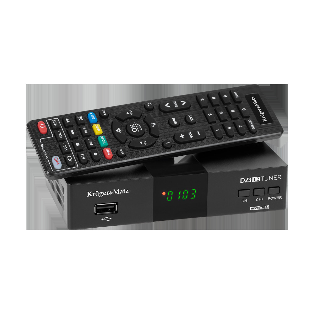 Tuner DVB-T2  H.265 HEVC Kruger&Matz