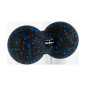 Duoboll dubbelbollmassageboll 12cm, svart-blå färg, material EPP, REBEL ACTIVE