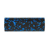 Minirulle för massage, slät skumrulle 5x15cm, svart-blå färg, EPP-material, REBEL ACTIVE.