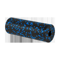 Minirulle för massage, slät skumrulle 5x15cm, svart-blå färg, EPP-material, REBEL ACTIVE.