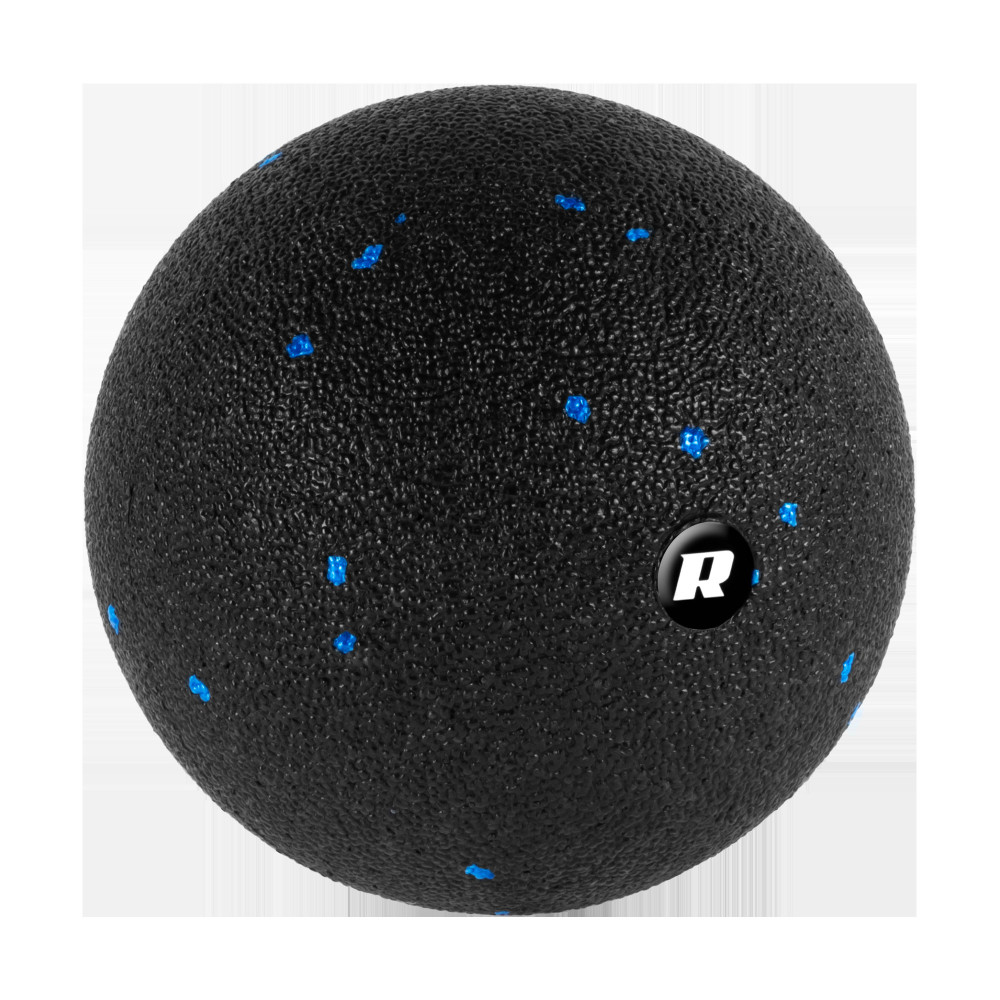 Piłka do masażu 12cm, kolor czarno-niebieski, materiał EPP, REBEL ACTIVE Piłka do masażu 12cm, kolor czarno-niebieski, materiał EPP, REBEL ACTIVE