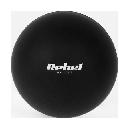 Massageboll 6,25 cm, svart färg, silikonmaterial, REBEL ACTIVE